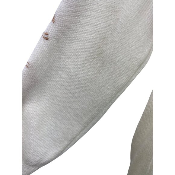 Cyn Les Shirlee Sweater Embroidered 2 By 2 Noah's Ark Animals Womens Size L - Picture 7 of 8